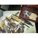 Assorted plated and other cutlery