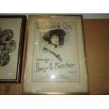 Vintage advert mounted as a display