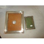 2 s silver photograph frames ( 15 cms x 10 cms,