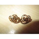 Pair of decorative 9 ct gold earrings 1.