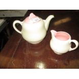 Clarice Cliff two milk jug & tea pot