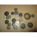 Approx 68 g of silver coins almost always low grade or damaged