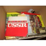 Box of transport related memorabilia including photographs,