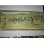 Pair of 20th century paintings on board At The Races by Brackenbury