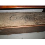 Vintage croquet set in wooden box