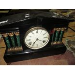 Early 20th century ebonized wood mantle clock