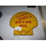 Cast metal advertising Shell sign