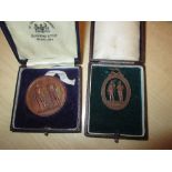 2 x bronze Rifle Club awards in cases of issue