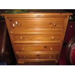 Modern pine chest of drawers