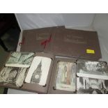 3 x albums of postcards usually early 20th century, one album contains cards depicting churches,