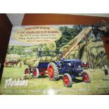 Vintage style advertising sign : Fordson Major Tractors