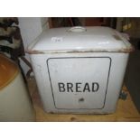 Vintage enamel bread bin