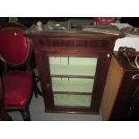 Antique oak glazed cupboard