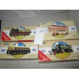 4 x Corgi die cast toy vehicles : Atkinson 8 wheel 97327, single deck bus 97810,