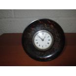 Early 20th century tortoiseshell mantle clock
