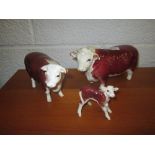 Beswick Red Hereford Champions Bull, cow,
