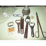 Artillery shell timer, penknives etc.