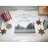 World War II Medal group : awarded to Sgt Norman Jack Hobbs RAF VR, KIA (1381616, 148 Sqdn),