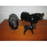 Beswick Black Aberdeen Angus Bull (small chip to foot ),