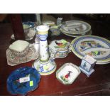 Assorted Quimper dishes & vases,