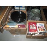 3 x boxes of CDs games, books, 78s etc.