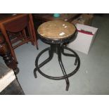 Industrial chic revolving stool