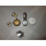 Vintage pocket watches (spares) & wristwatches : Tuwel, Timex etc.