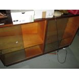 Teak glazed bookcase