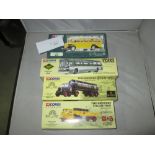 4 x Corgi die cast toy vehicles : Malta Bedford Coach 33802, Scammell Highwayman Guiness 16301,