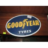 Cast metal advertising sign : Goodyear tyres