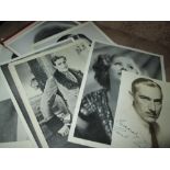 Assorted black and white publicity photographs : Greta Garbo, Clark Gable,
