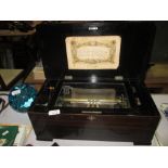 Late 19th / early 20th century inlaid music box (one prong missing)