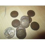 10 x USA Indian Head Cents, varying grades,