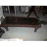 Late 19th / early 20th century carved hardwood South East Asian low table