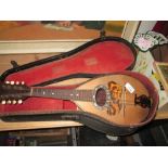 Late 19th / early 20th century mandolin in case by Carlo Crispi of Naples
