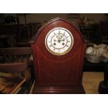 Victorian mahogany inlaid mantle clock,