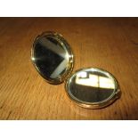 Vintage style brass pocket mirror