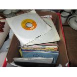 Box of 45s record singles