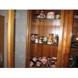 3 x shelves of assorted character jugs
