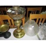 Cut glass paraffin lamp