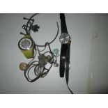 Bag of watches & costume jewellery