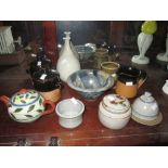 Assorted studio pottery : Vellow Pottery,