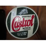 Cast iron advertising sign : Castrol