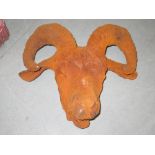 Cast iron rams head