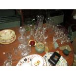 Assorted decorative glassware