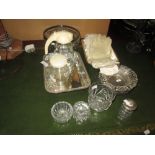 Assorted silver plated ware,