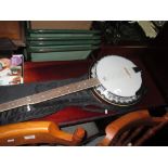 Ozark banjo with soft case,