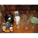 Assorted glass ware, Horlicks mixer, advertising bottles etc.