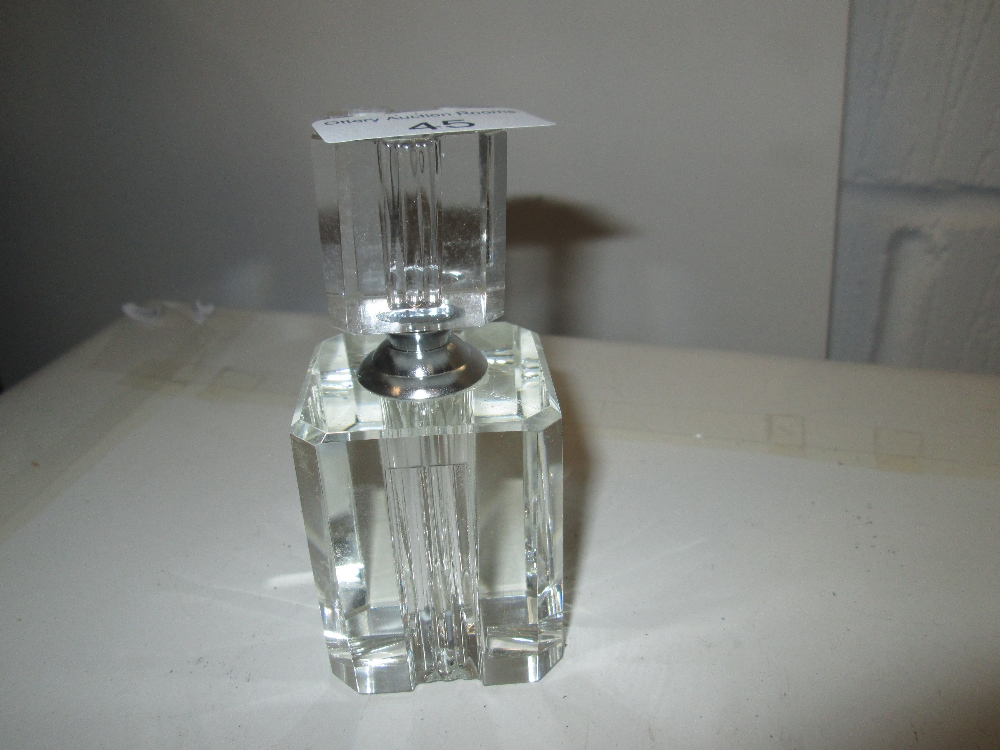 Art Deco style cut glass scent bottle