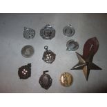 Assorted base metal and other sporting medals